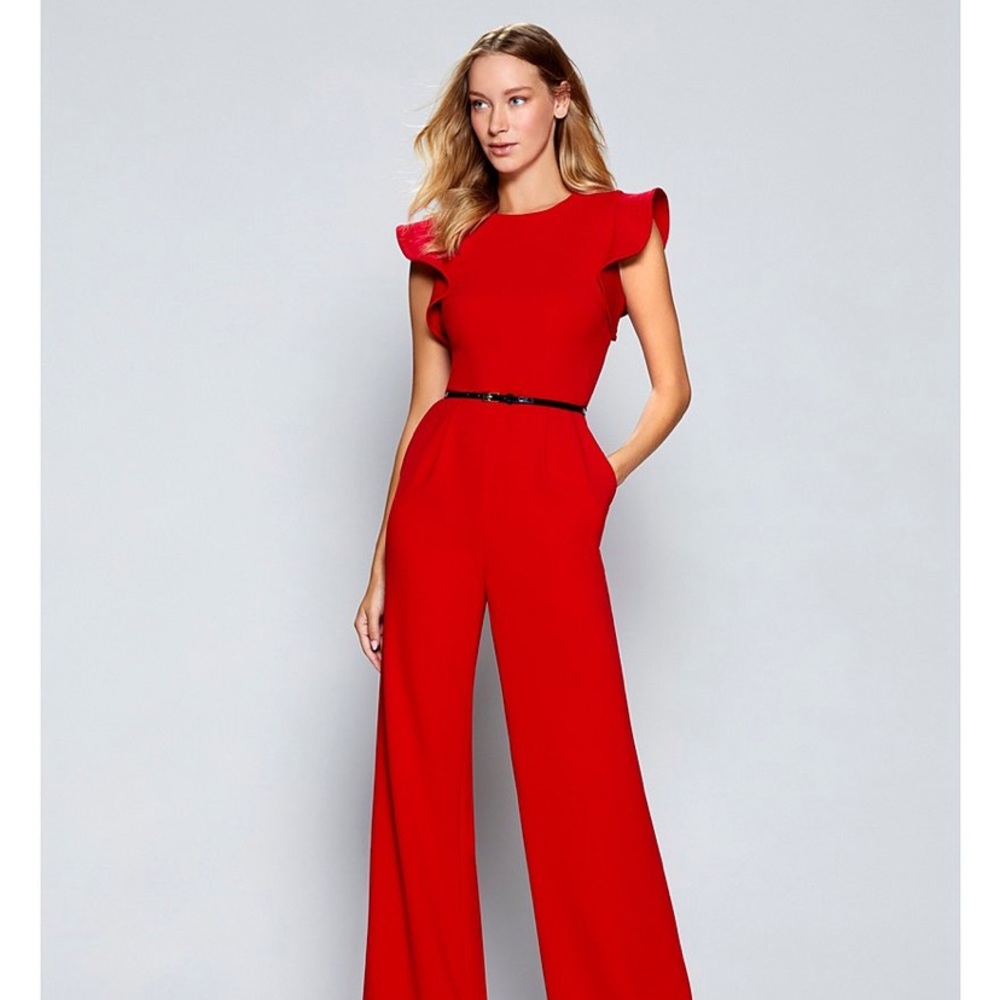 NWT CK Red Jumpsuit - Picture 1 of 4